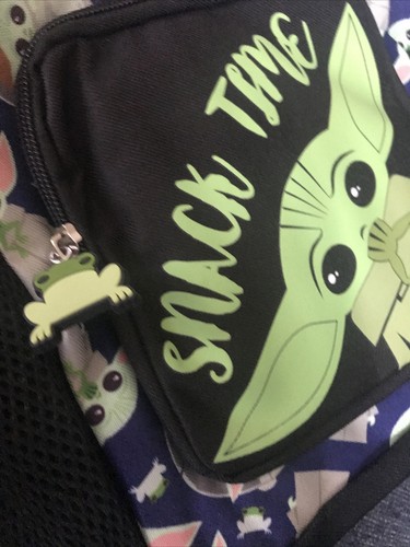 New Bioworld Baby Yoda “SNACK TIME” Child’s Star Wars Backpack Small - Picture 4 of 5
