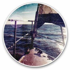 2 x Vinyl Stickers 15cm - Beautiful Sailing Boat Yacht Cool Gift #3699