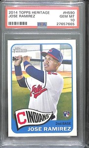 2014 Topps Heritage High Numbers #H590 Jose Ramirez PSA 10