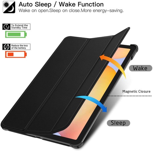 For Samsung Galaxy Tab S6 Lite 2022 Case Smart Book Stand Folio Cover Black New - Bild 6 von 10