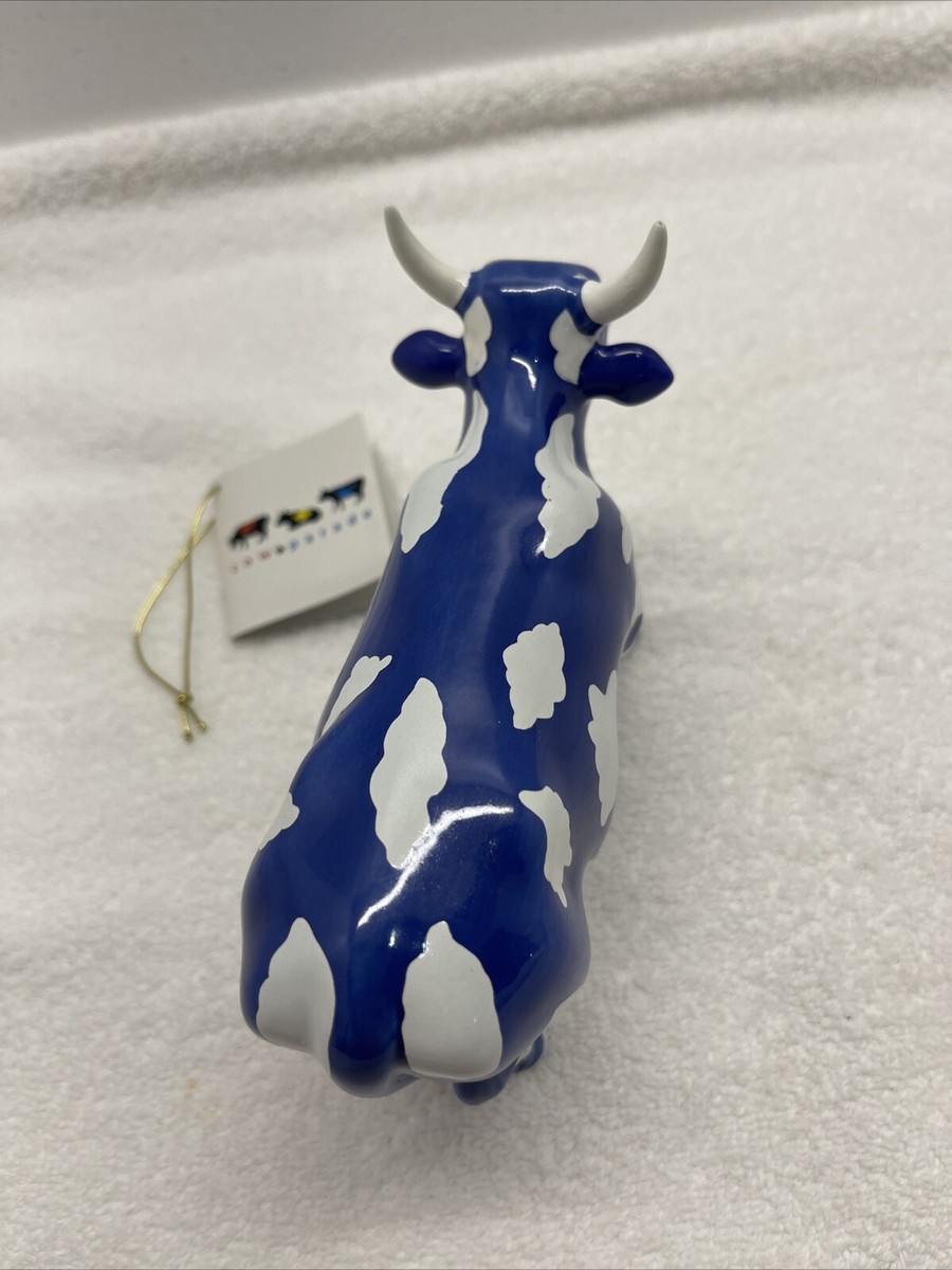 Cow Parade Sky Cow Figurine # 9151 Blue White Clouds Retired | eBay