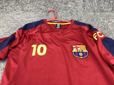 Lionel Messi Jersey Mens Large Maroon Barcelona  10 Soccer FCB Futball