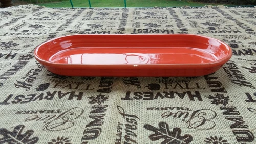 BREAD PLATTER UTILITY TRAY poppy orange FIESTA WARE 12" new