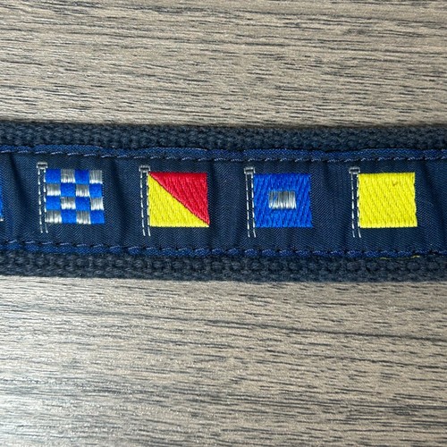 Leather Man Ltd Nautical Code Flag Canvas Belt with Brass Buckle - Youth Sz 24 - Picture 13 of 13