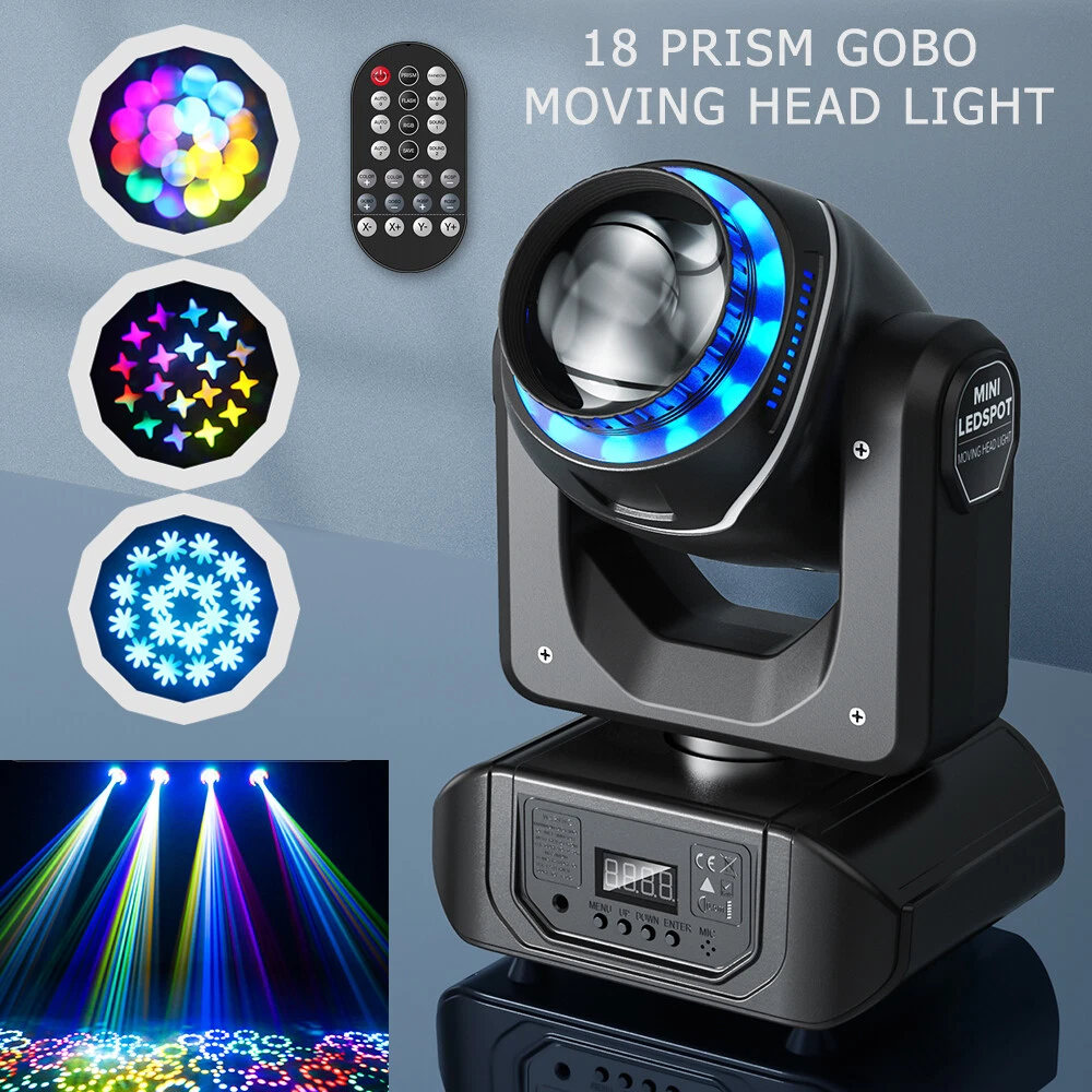 120W 18 Prism LED 10 Gobo Beam RGBW DMX Moving Head Stage Light Spot DJ Show