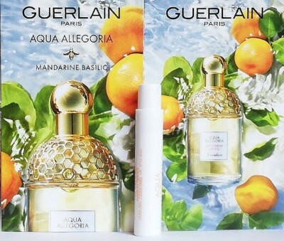 Guerlain Aqua Allegoria Mandarine Basilic EDT Spray Sample Vial 0.03 oz. X 2