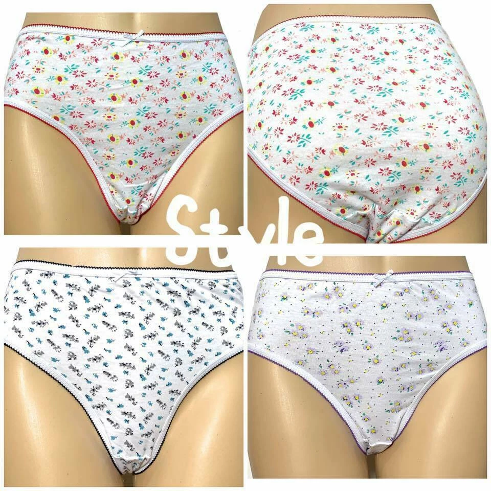 Underwear Bikini Floral Ladies Panties Briefs Design Women Cotton Panties  12P