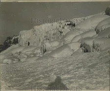 1936 Press Photo New York Niagara Falls Freezes - ney29585