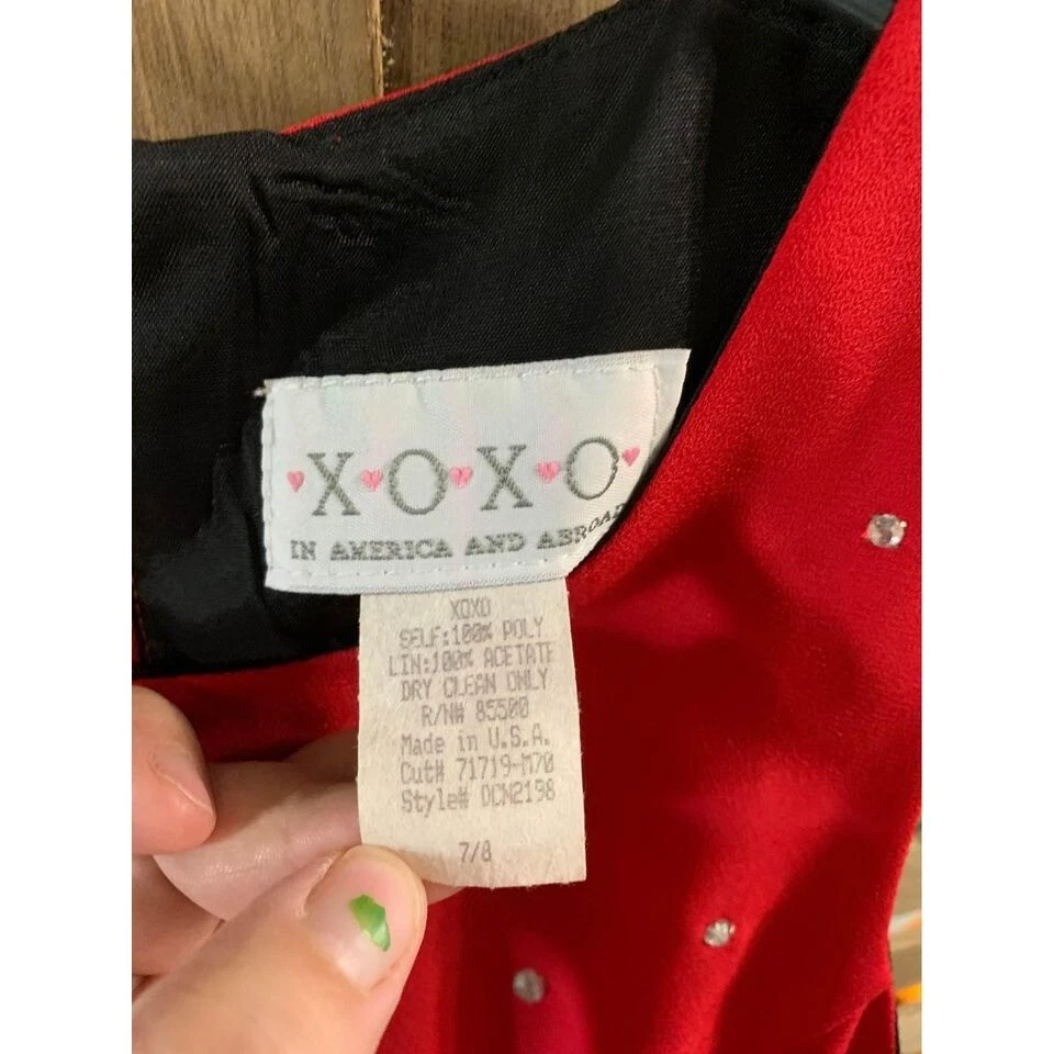 XOXO Y2K Business Casual Red Dress Juniors Size 7/8 Retro Vintage Y2K Dance - Image 4 of 4