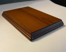 Wood Plinth Pedestal Display Stand for Figurines Collectibles ~4x6x.5"