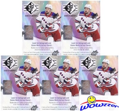 (5) 2020/21 Upper Deck SP Hockey HUGE Factory Sealed Blaster Box-Look for AUTO!