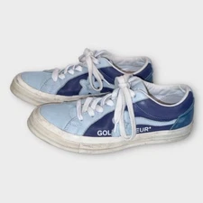GOLF LE FLEUR CONVERSE ONE STAR INDUSTRIAL PACK BLUE LEATHER SHOES M’s 7 W’s 9
