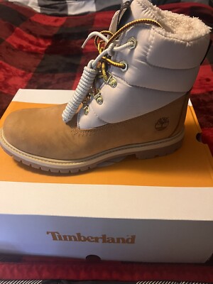 TIMBERLAND 6 INCH PREMIUM WATERPROOF Boot WHEAT NUBUCK Women Sz 9.5