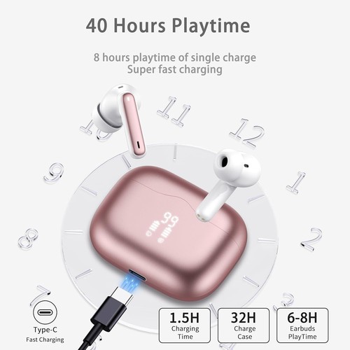 Écouteurs Bluetooth 5.3 avec 4-Mic ENC et Design étanche pour les modes de vie actifs - Photo 4 sur 8