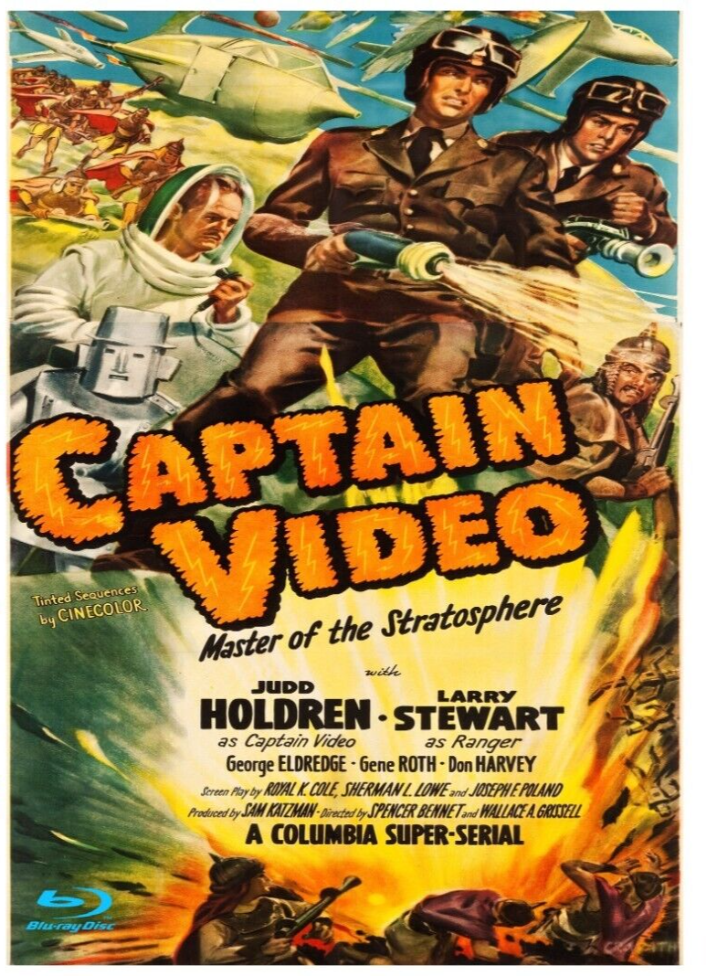 Captain Video 1951 Blu-Ray - 15-Chapter Color-Tinted Restored Cliffhanger Serial