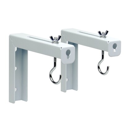 2pcs Adjustable Projector Screen Mounting Hook Off-wall Curtain Hanger L Bracket