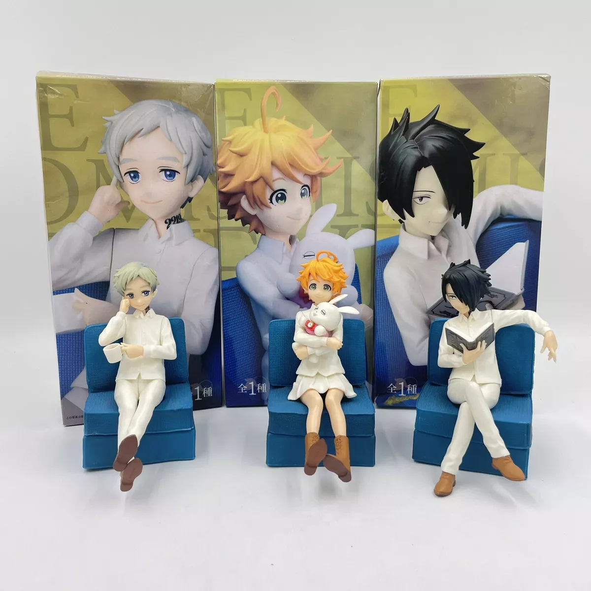 The Promised Neverland Norman Emma Ray Premium Figure 3 set Sega Anime New