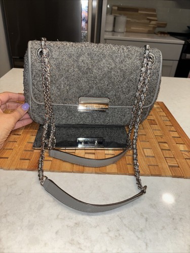 Michael By Michael Kors Gray Sloan Wool Crossbody - Picture 17 of 18