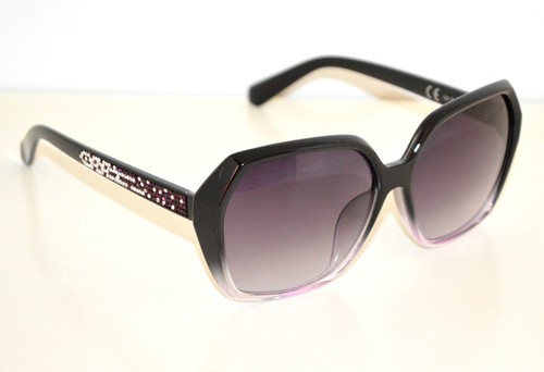OCCHIALI da SOLE NERI donna viola lilla glicine lenti aste strass  brillantini G5 | eBay