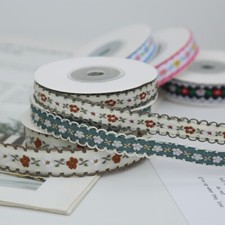 1cm 4.5m Retro Spitze Blumen Stickerei Band DIY Haarschleife Geschenk Verpackung