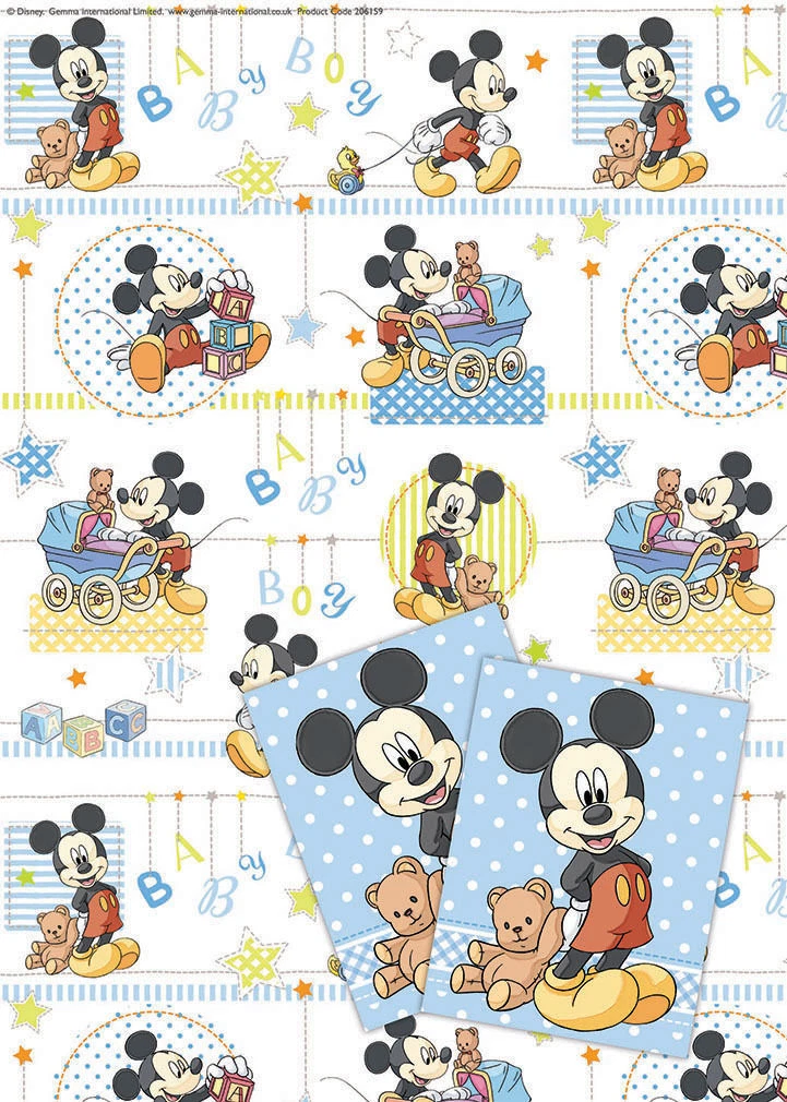 Vintage Mickey Mouse Gift Wrap Vintage Wrapping Paper, Paper