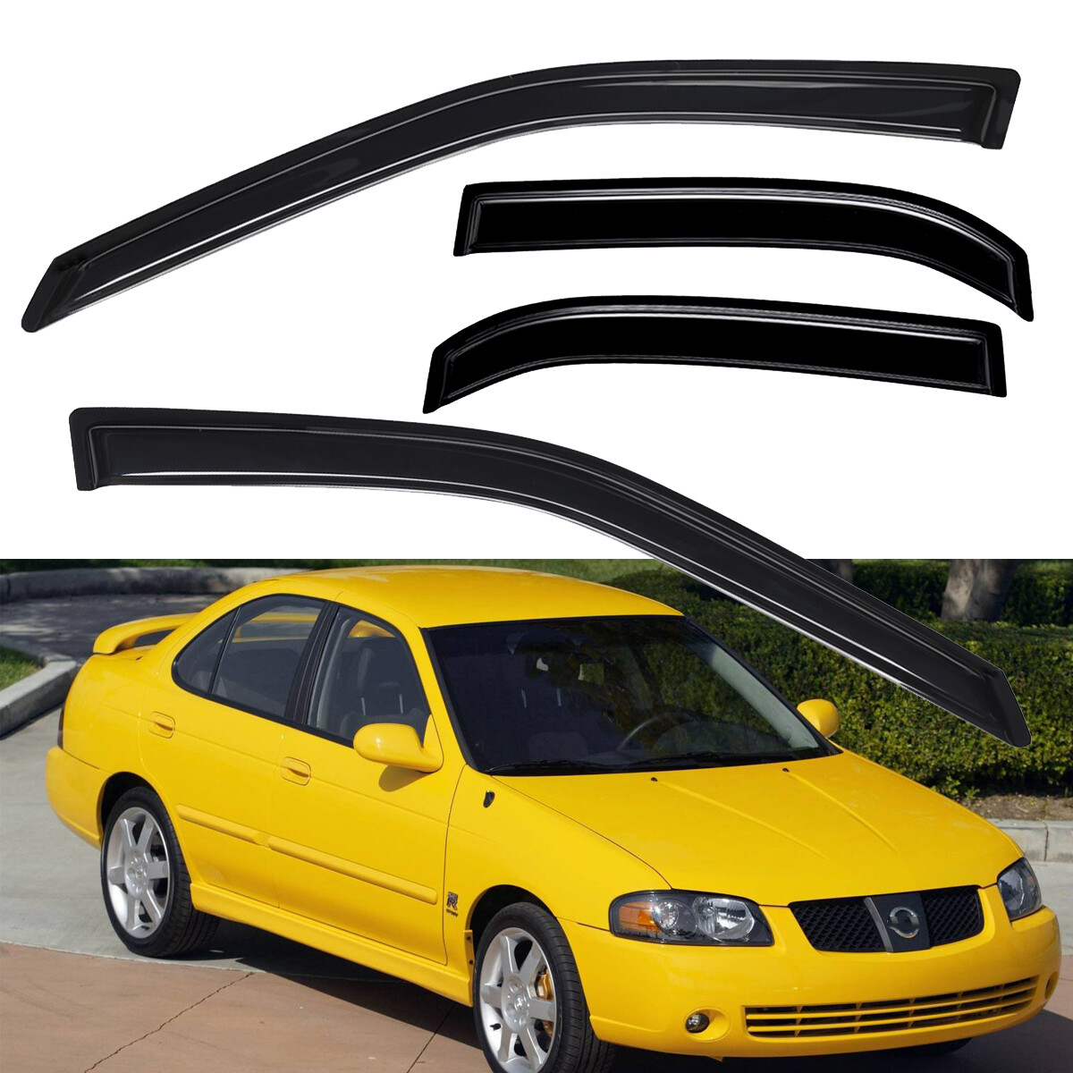 2000-2006 Nissan Sentra Window Vent Visor Rain Guards | Lightronic ...