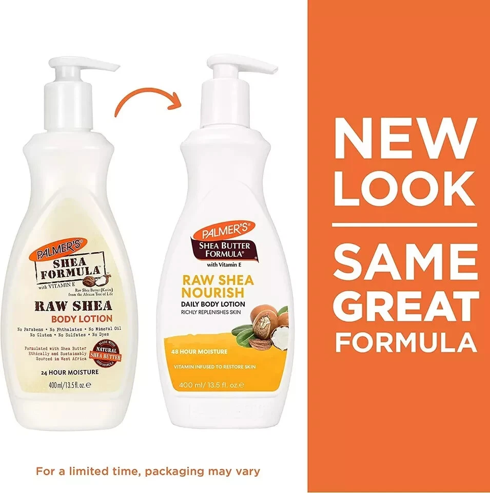 Palmers Shea Formula with Vitamin E Raw Shea Butter Pump Lotion 400ml x 3 - Image 4 of 4