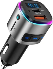 (Upgraded Version) FM Transmitter Bluetooth,  Bluetooth Car Adapter [PD 30W & QC