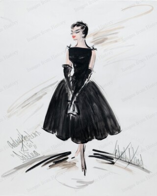 8x10 Print Audrey Hepburn Edith Head Costume Sketch Sabrina 1954 #SAB | eBay