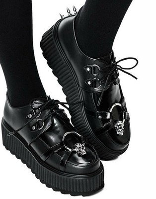 Killstar Plateauschuhe Skeleton Creppers