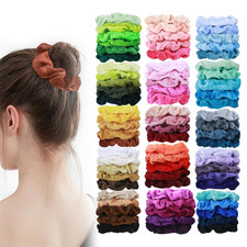 75 Pcs Velvet Hair Scrunchies Soft Elastic Hair Ties for Women Girls Multi Color