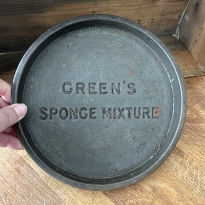 Vintage Green's Biskuitmischung Werbung Runde Kuchenform - Kitchenalia!