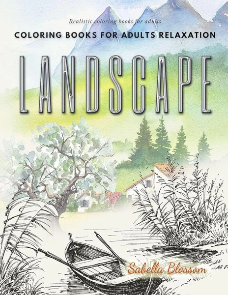 Sabella Blossom | Landscape Coloring Books For Adults Relaxation. Realistic...-image