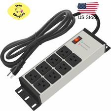 Heavy Duty Power Strip Surge Protector 20 AMP, 8 Outlets 12 Gauge