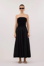 BNWT Dissh Coco Midi Dress Size Large black strapless internal support L AU 12