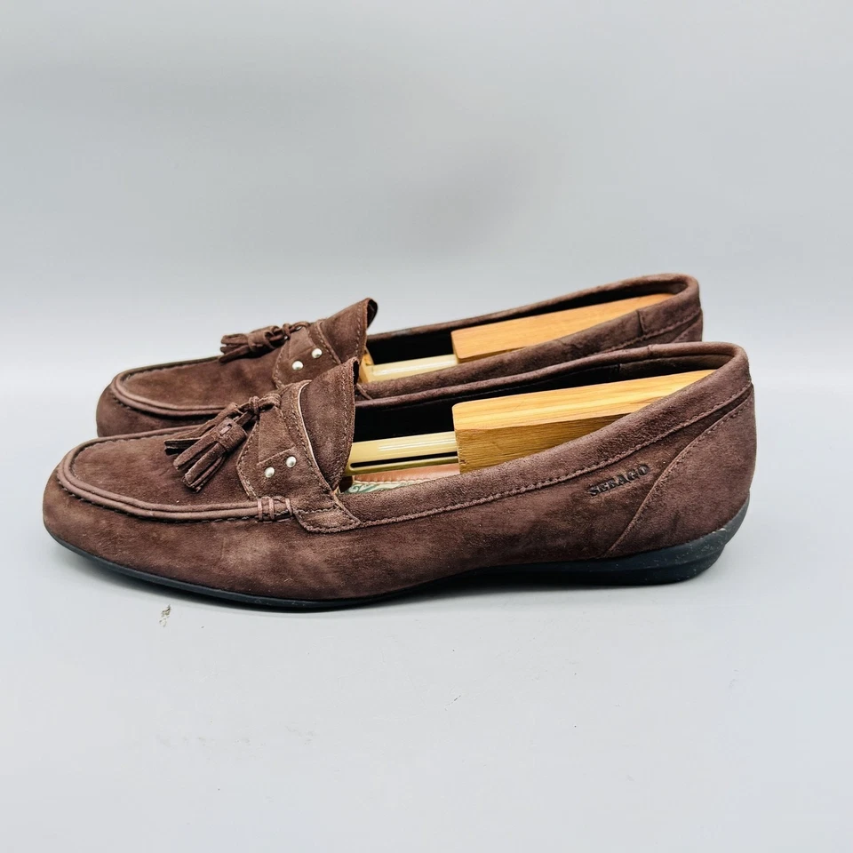 Sebago Shoes Womens 8.5 Brown Suede Tassel Loafer Slip On Moc Toe Casual Comfort - Image 3 of 4