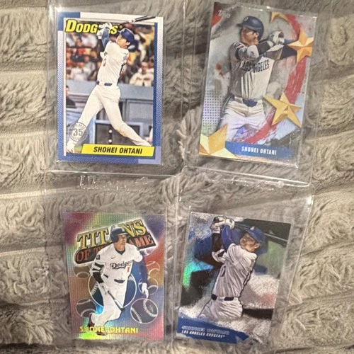 Topps Shohei Ohtani 4 Card Lot Los Angeles Dodgers MLB