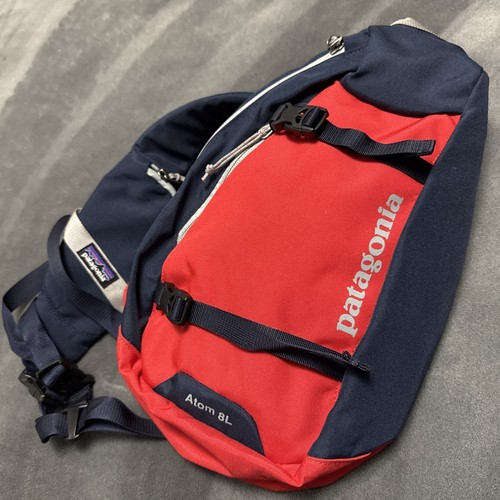 Patagonia Stealth Atom 8L Fly Fishing Sling Pack Backpack Bag Pack Blue Red Grey