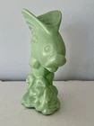 Vintage Haeger MCM Green Flying Fish Vase Ceramic Art Pottery - Great Condition