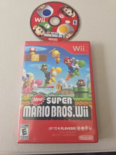 New Super Mario Bros. Wii Nintendo Wii InComplete (2009) CIB No Manual
