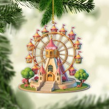 Personalized Ferris Wheel Ornament 2025, Custom Acrylic Christmas Ornament, Ferr
