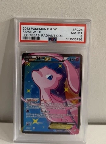 Pokemon Mew EX PSA 8 RC24/RC25 Legendary Treasures Radiant Collection 2013