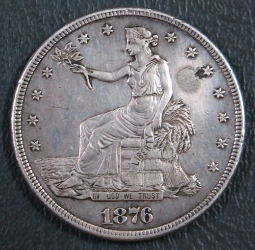 US Trade Dollar 1876 S. Nice Grade XF