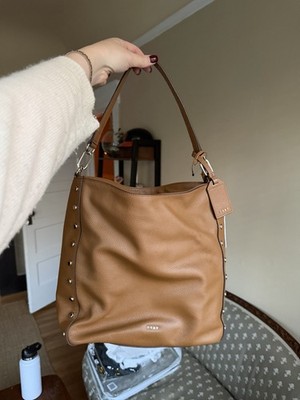 DKNY New with Tags Brown Genuine Leather Shoulder Bag