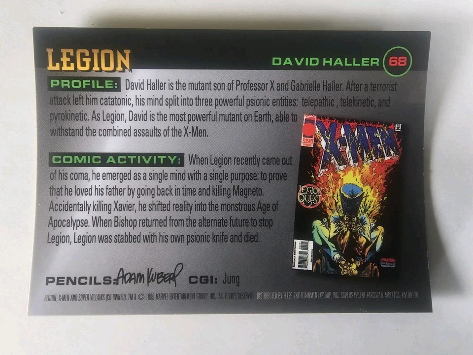 FLEER ULTRA X-MEN 6 Card Lot JUGGERNAUT, Emplate, Locus, Ladtly Deathstrike, Moj - Image 3 of 4