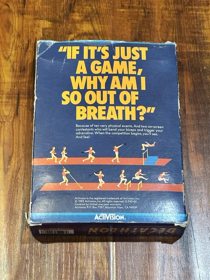 The Activision Decathlon 1983 Atari 5200 cartucho e caixa original - Imagem 2 de 4
