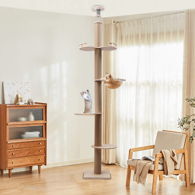 Modern DIY Cat Tree Watchtower Condo Hammock Space Capsule Play House Furniture