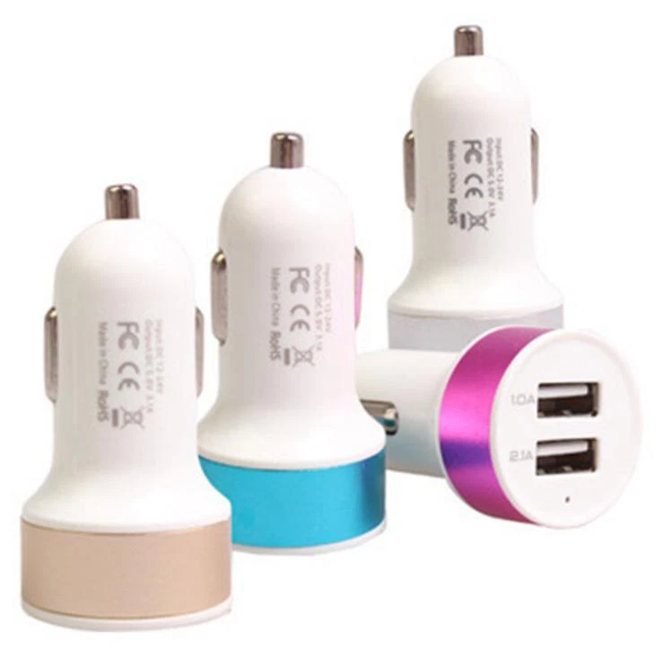 ОПТОВЫЙ ЛОТ из 100 ДВОЙНЫХ ДВОЙНЫХ USB-ПОРТОВ автомобильных зарядных устройств для iPhone УНИВЕРСАЛЬНЫХ 2.1A - Изображение 2 из 4