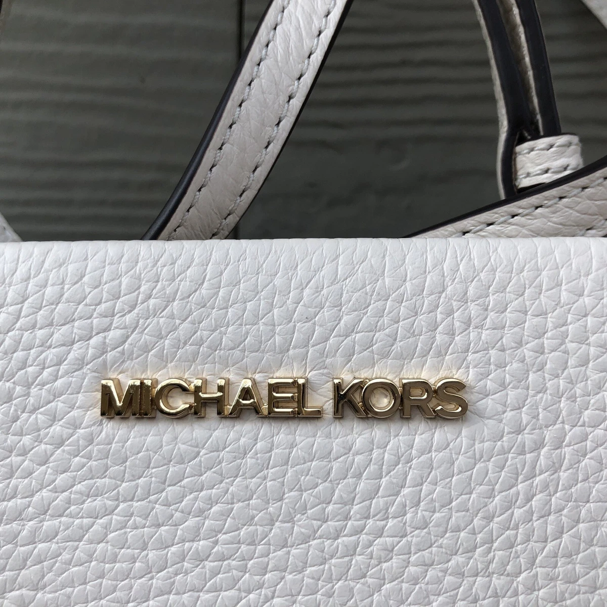 MICHAEL KORS JET SET TRAVEL LARGE TRIPLE GUSSET CROSSBODY LEATHER BAG LIGHT  SKY