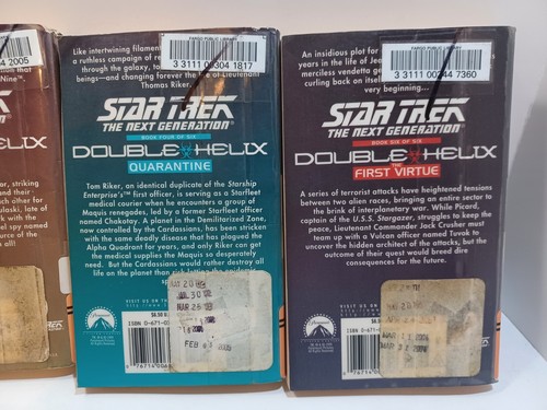 LOT OF 4 STAR TREK DOUBLE HELIX SERIES PB BOOKS 2,3,4 & 6 THE NEXT GENERATION - Picture 6 of 6